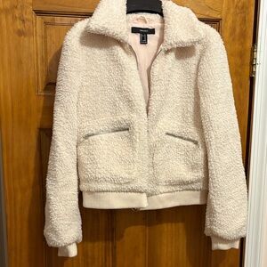 Forever 21 Pale Pink Teddy Jacket